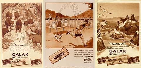 affiches publicitaires pour le chocolat